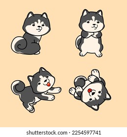 cartoon of cute dog vector graphic element 