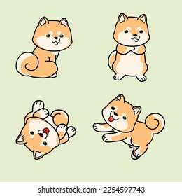 cartoon of cute dog vector graphic element 