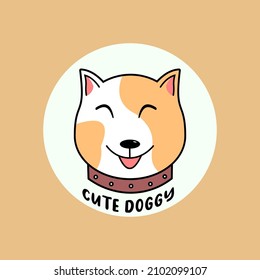 
Cartoon cute dog vector illustration.Dog character