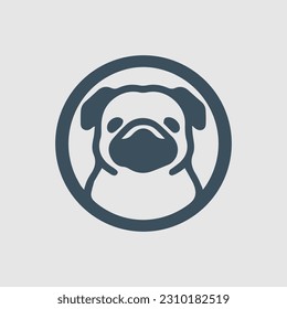 Cartoon cute Dog vector line icon 