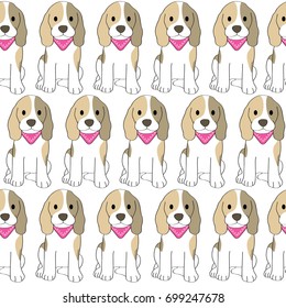 Cartoon cute dogs pattern