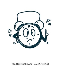 Cartoon niedlichen Doodle Uhr Zeichen