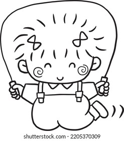 Cartoon Cute Doodle Coloring Page Kawaii Anime Illustration Clipart Character Chibi Drawing Manga