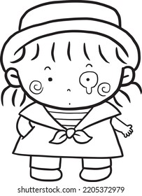 Cartoon Cute Doodle Coloring Page Kawaii Anime Illustration Clipart Character Chibi Drawing Manga