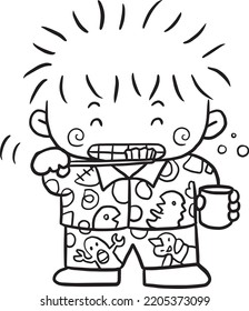 Cartoon Cute Doodle Coloring Page Kawaii Anime Illustration Clipart Character Chibi Drawing Manga