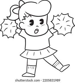 cartoon cute doodle coloring page kawaii anime illustration clipart character chibi drawing manga