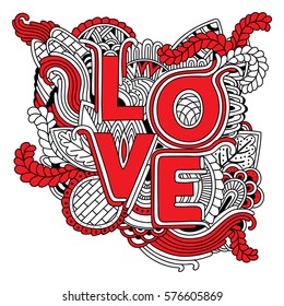 Cartoon cute doodles hand drawn  vector sketch illustration. Black and white detailed background. 