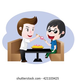 Cartoon Cute eat