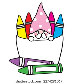 Cartoon süße Kation Gnome Vektor.