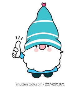 Cartoon cute edcation gnome vector.
