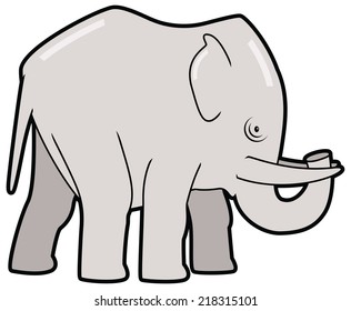 Cartoon cute elephant vector