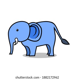 cartoon cute elephant vector design. designs for children's books.