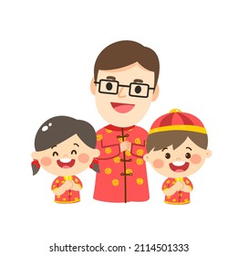 Cartoon cute family characters vector.