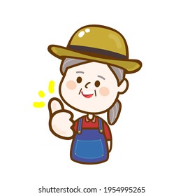 Cartoon Cute Farmer Caracter Vector