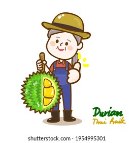 Vector de caracter de un granjero con sabor a caricatura