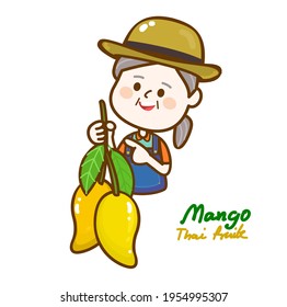 Cartoon Cute Farmer Caracter Vector