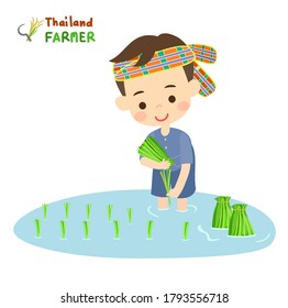Cartoon Cute  Farmer Character Vector