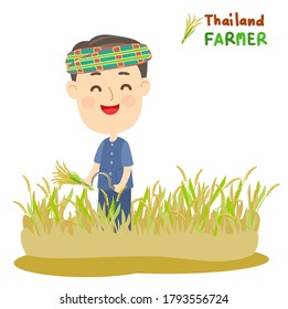 Cartoon Cute  Farmer Character Vector