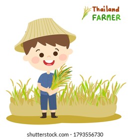 Cartoon Cute  Farmer Character Vector