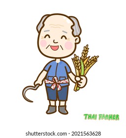 Vector de personajes de los granjeros adorables con dibujos animados.
