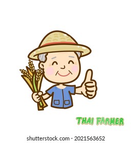 Cartoon Cute  Farmer Character Vector.