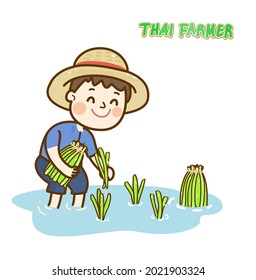Vector de personajes para granjeros de Cute de dibujos animados