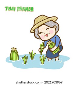Cartoon Cute  Farmer Character Vector