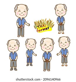 Cartoon Cute Farmer Charakter Vektor.