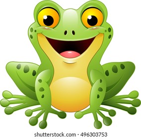 Cartoon cute frog