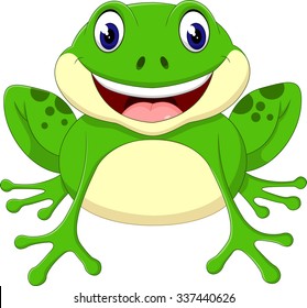 Cartoon cute frog of illustration
