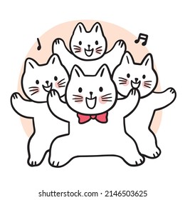 Cartoon cute funnt cats vector.