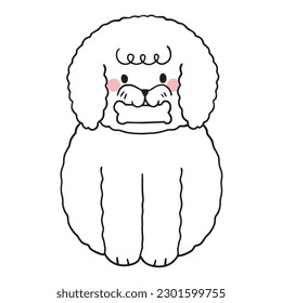 Caricatura lindo y divertido vector perro.