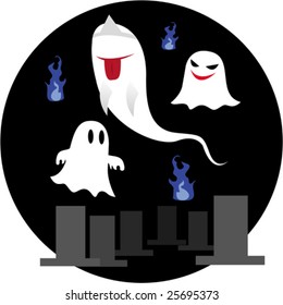 cartoon cute ghost