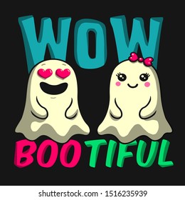 cartoon cute ghost characters tee shirt wallpaper logo poster print graphic design