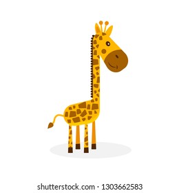 Cartoon cute giraffe icon. Vector illustration
