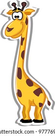 Cartoon cute Giraffe, vector