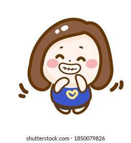 Cartoon Cute Girl Character Vector