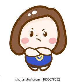 Cartoon Cute Girl Character Vector