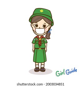 Cartoon Cute Girl Guide Vector Stock Vector (Royalty Free) 2003034851 ...