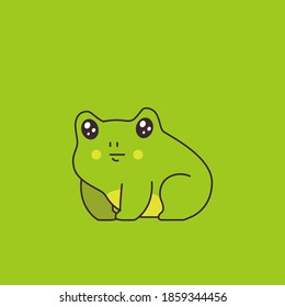 Cute Frog Sitting On Leaf Cartoon Stock Vector (Royalty Free) 1800354424