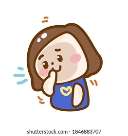 Cartoon cute gril character vector