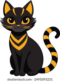 Cartoon Cute Halloween Funny Black Cat Illustration Element 1