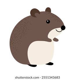 Cartoon süßer Hamster. Wald, Waldtier. Maus. Illustration für Kinder. Kinderstil 