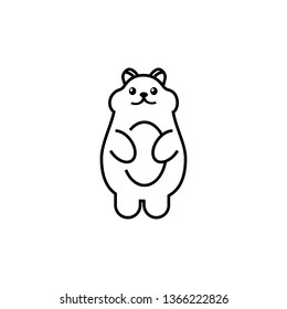 Cartoon cute hamster vector icon