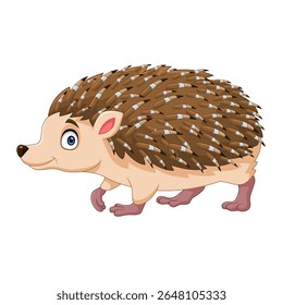 Cartoon fofo ouriço no fundo branco