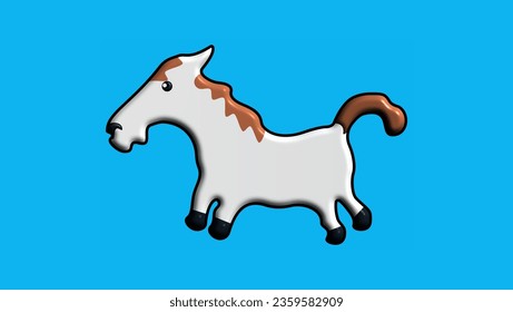 Cartoon Cute horse for children, high quality vector