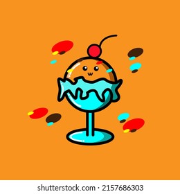 cartoon cute and cute ice cream design