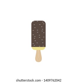 cartoon cute ice cream isolated on white background