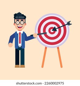 Cartoon cute illustration businessman character kit male office employee suit