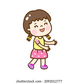 Cartoon cute kid character vector.